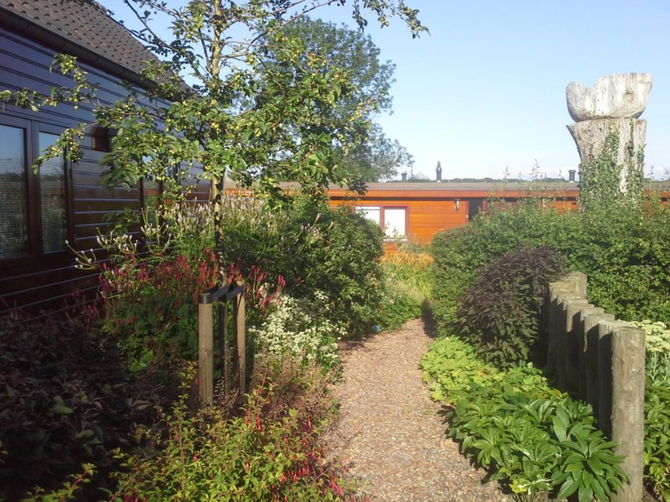 border met beplanting